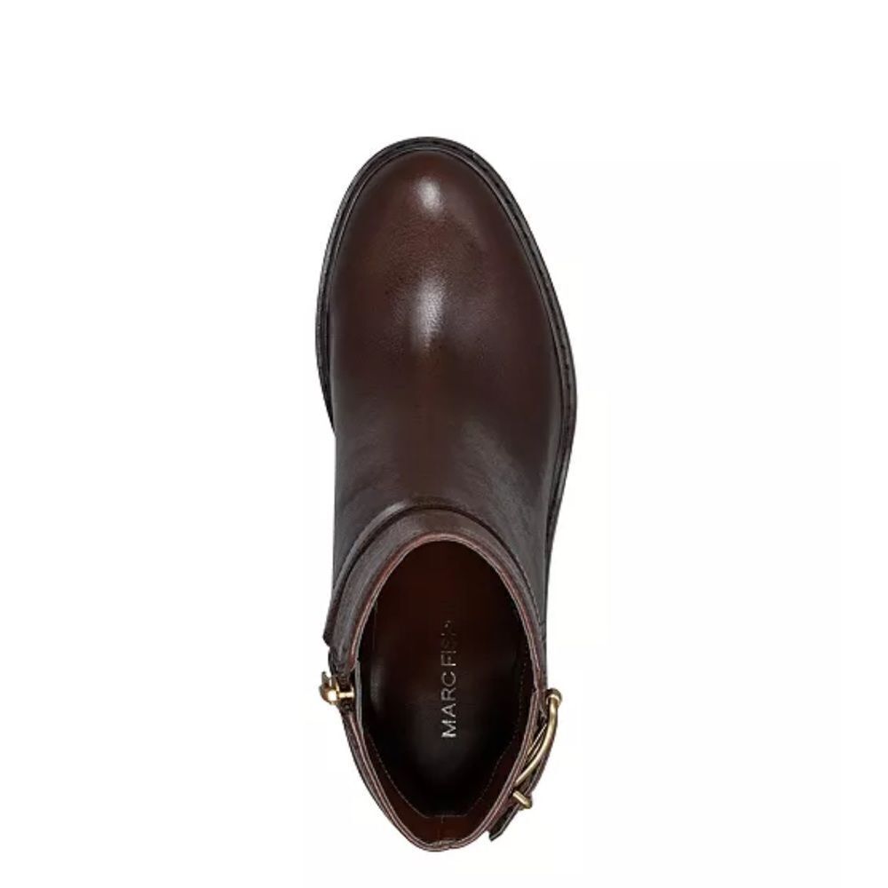 Marc Fisher Women's Marieta Block Heel Dress Booties Dark Brown - Picture 4 of 5